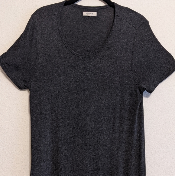 Madewell Swingy Tee Dress Heather Charcoal Size Medium - Picture 3 of 7
